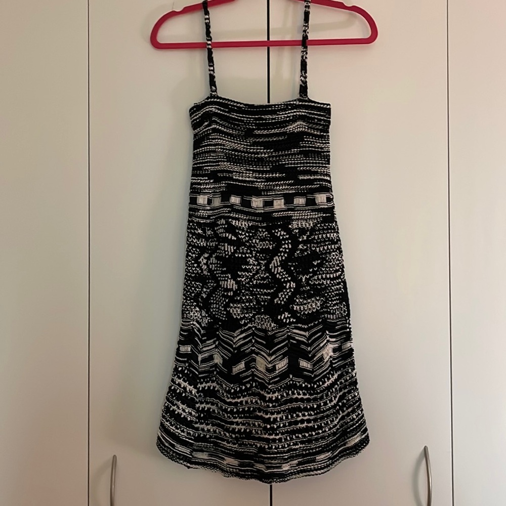 M Missoni Crochet Zigzag Knit Dress